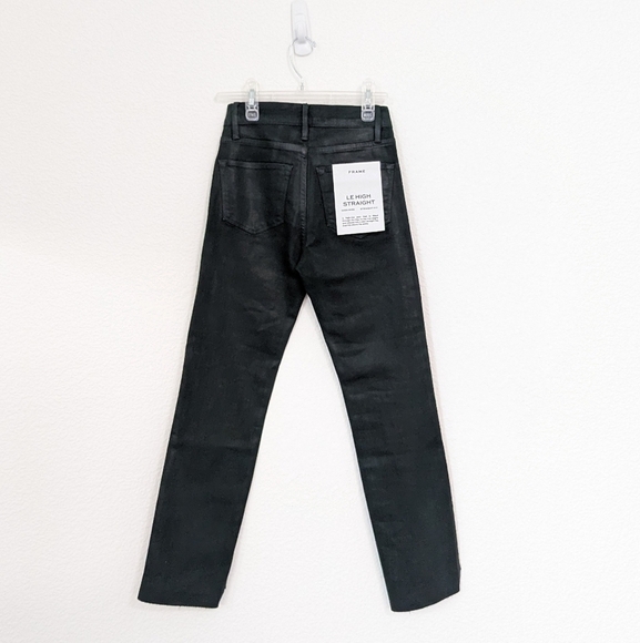 NEW Frame Le High Straight Cropped Jeans Pine Green 24 super stretch denim - Picture 2 of 14